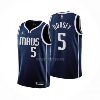 Camiseta Dallas Mavericks Tyler Dorsey NO 5 Statement 2022-23 Azul