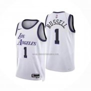 Camiseta Los Angeles Lakers D'Angelo Russell NO 1 Ciudad 2022-23 Blanco