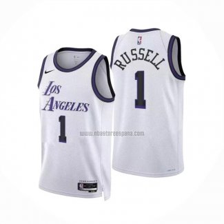 Camiseta Los Angeles Lakers D'Angelo Russell NO 1 Ciudad 2022-23 Blanco