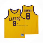 Camiseta Los Angeles Lakers Kobe Bryant NO 8 Mitchell & Ness 1957 Amarillo