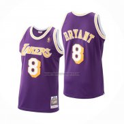 Camiseta Los Angeles Lakers Kobe Bryant NO 8 Mitchell & Ness 1996-97 Violeta