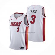 Camiseta Miami Heat Dwyane Wade NO 3 Association 2021-22 Blanco