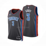 Camiseta Oklahoma City Thunder Josh Giddey NO 3 Ciudad 2022-23 Gris