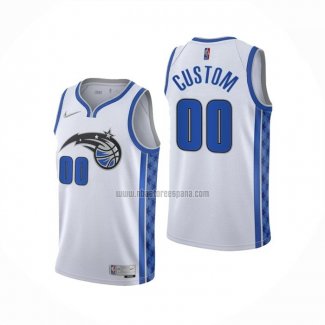 Camiseta Orlando Magic Personalizada Earned 2020-21 Blanco