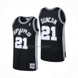 Camiseta San Antonio Spurs Tim Duncan NO 21 Mitchell & Ness 1998-99 Negro