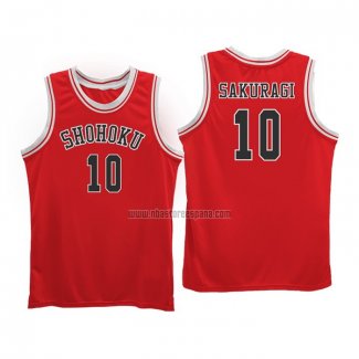 Camiseta Shohoku Sakuragi NO 10 Rojo