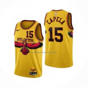 Camiseta Atlanta Hawks Clint Capela NO 15 Ciudad 2021-22 Amarillo