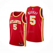 Camiseta Atlanta Hawks Dejounte Murray NO 5 Icon 2022-23 Rojo