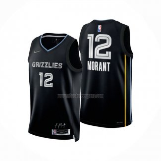 Camiseta Memphis Grizzlies Ja Morant NO 12 Select Series Negro