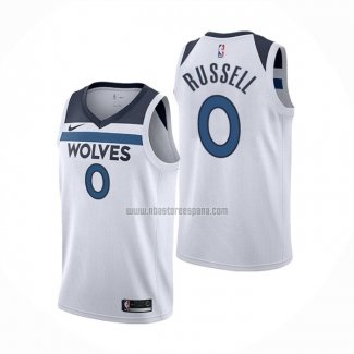 Camiseta Minnesota Timberwolves D'angelo Russell NO 0 Association Blanco