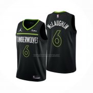 Camiseta Minnesota Timberwolves Jordan McLaughlin NO 6 Statement 2022-23 Negro