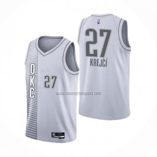 Camiseta Oklahoma City Thunder Vit Krejci NO 27 Ciudad 2021-22 Blanco