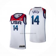 Camiseta USA 2021 Draymond Green NO 14 Blanco